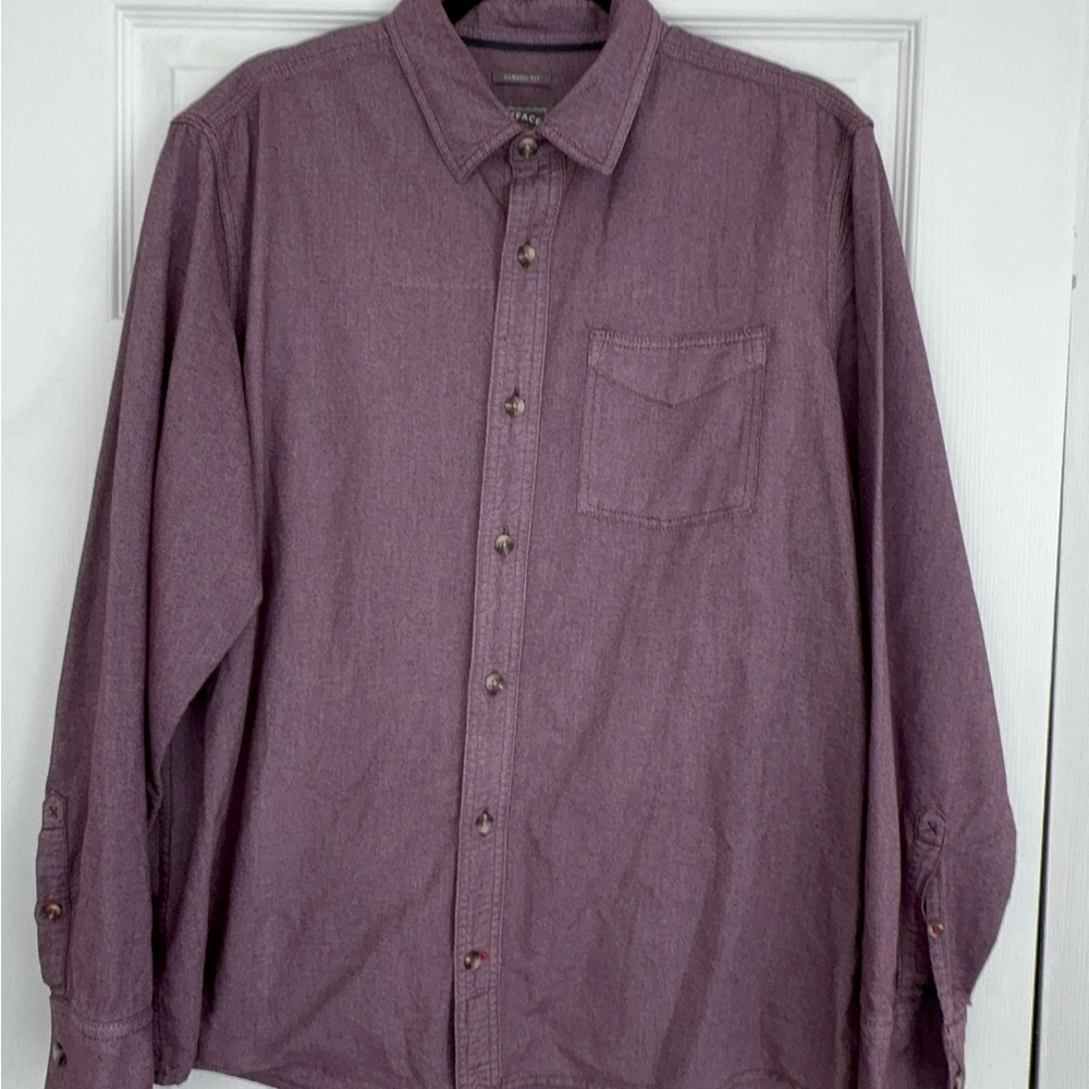 Fat Face Men's Casual Purple Button-Down Shirt